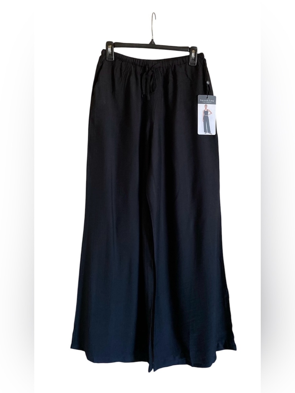 Women’s EMERSON LANG Black Wide Leg Pants Size S NWT